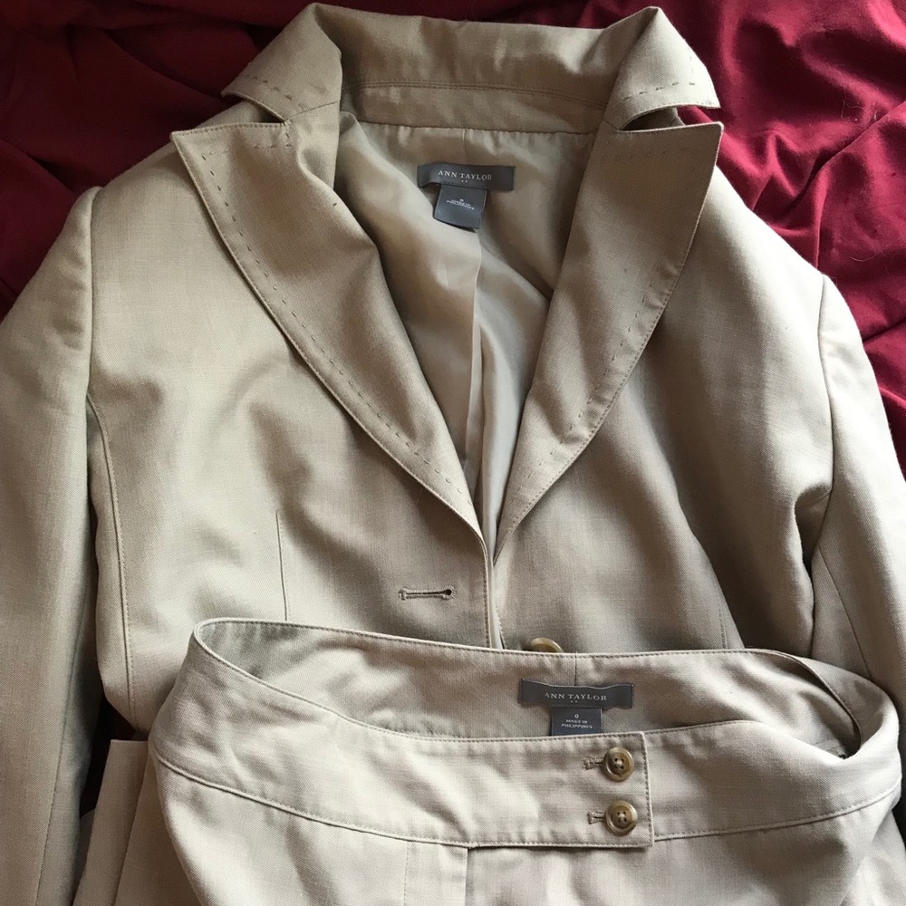 Ann Taylor beige pantsuit